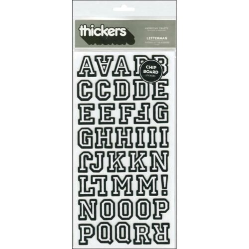 American Crafts – Thickers – Letterman – Black & White