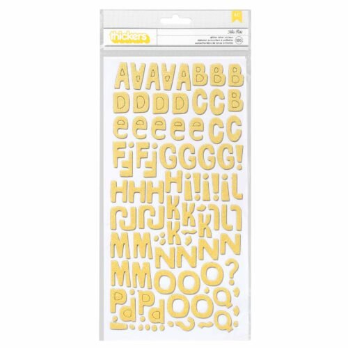 American Crafts Thickers – Niki Riki – Sunflower – Glitter Letter Stickers – 186 pcs