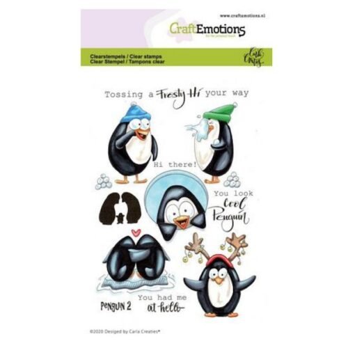 CraftEmotions – Acrylstempel – Pinguine 2