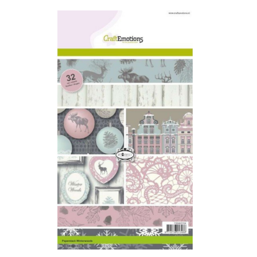CraftEmotions – Paperstack Winterwoods A5 Paper Pad – 32 Sheets