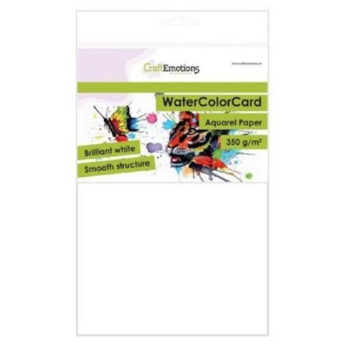 CraftEmotions Watercolor Papier – brilliant weiß