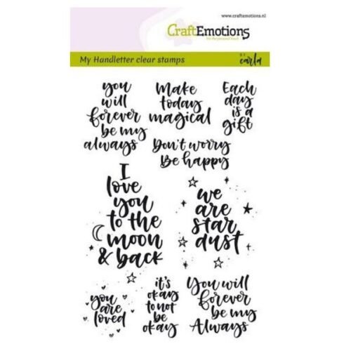 CraftEmotions My Handletter Clear Stamps – Happy Feelings