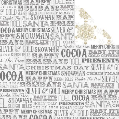 Designpapier: Teresa Collins – Tinsel & Company – Words