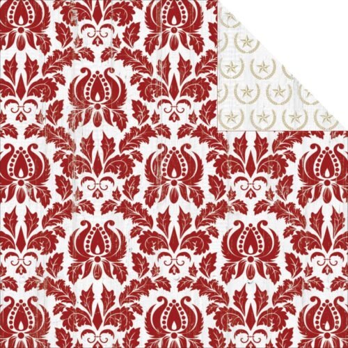 Designpapier: Teresa Collins – Tinsel and Company – Damask