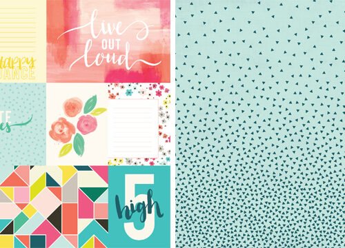 Pink Paislee – Paige Evans – Fancy Free – Patterned Paper 01 – 12 x 12 Inch