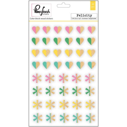 Pinkfresh Studio – Felicity – Color Block Wood Stickers