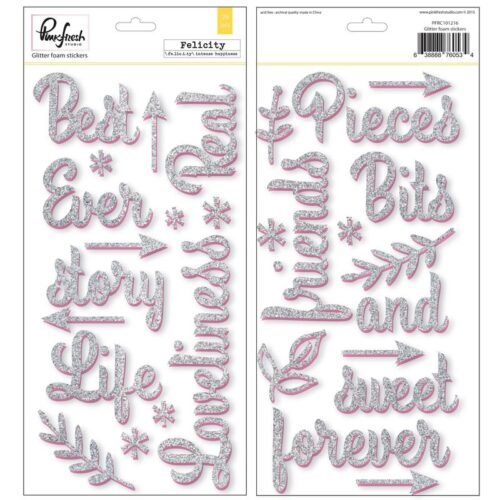Pinkfresh Studio – Felicity – Glitter Word Sticker 29 pcs