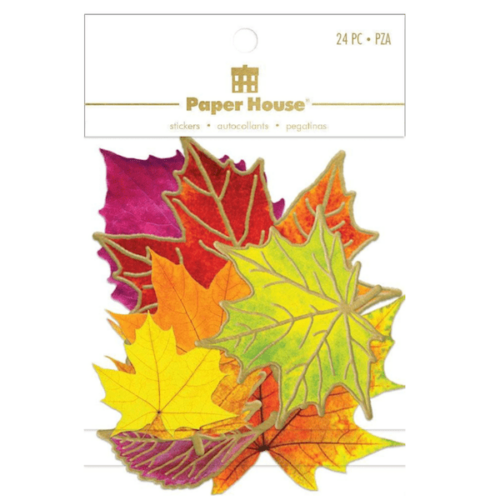 Paper House Scrapbook Stickers – Fall Leaves Die Cut Sticker Pack