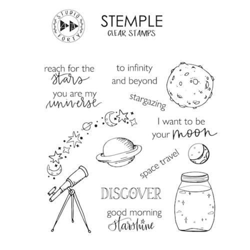 Studio Forty – Lunare – Space Travel – Clear Stamps 14 pcs