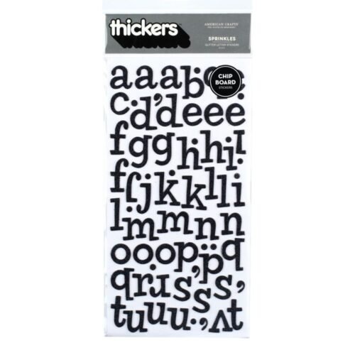 American Crafts Thickers – Sprinkles Glitter – Schwarz