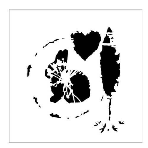 Schablone: The Crafter´s Workshop – 6 x 6 Inch Stencil – Spring Silhouette