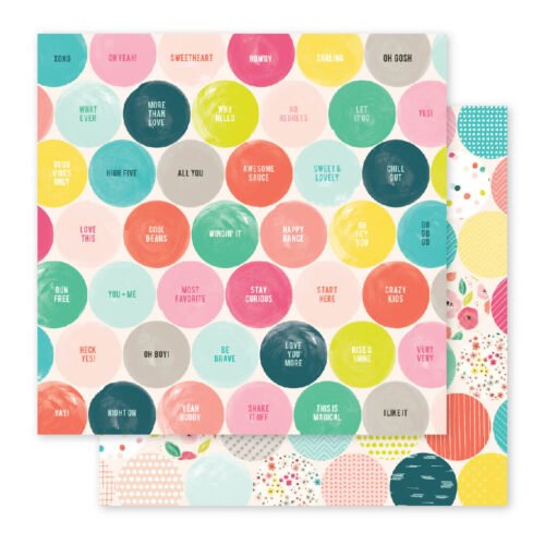 Pink Paislee – Paige Evans – Fancy Free – Patterned Paper 03 – 12 x 12 Inch