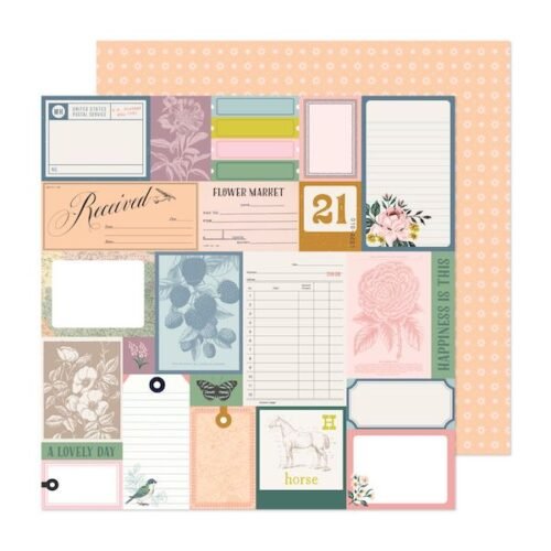 Maggie Holmes – Market Square – Patterned Paper Lovely Day – 12 x 12 Inch