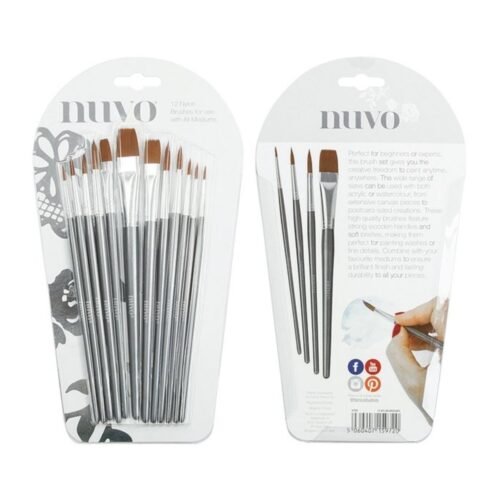 Nuvo – Nylon Paint Brushes – 12 Stück