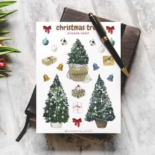Penpaling Paula – Christmas Trees – Sticker