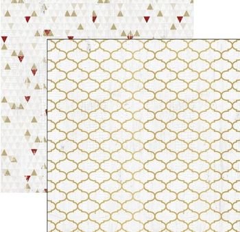 Designpapier: Teresa Collins – Tinsel and Company – Quatrefoil