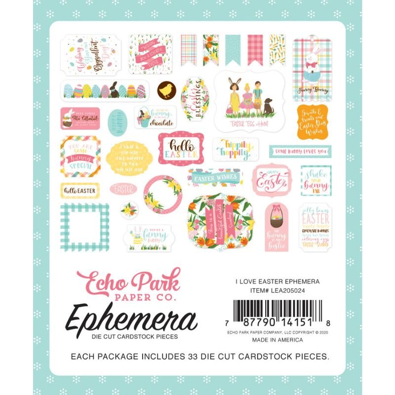Verzierungen: Echo Park - I Love Easter - Ephemera – Bild 3