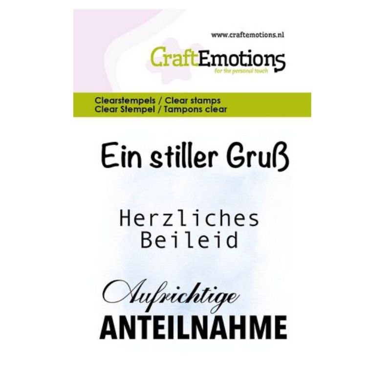 Acrylstempel: CraftEmotions - Ein stiller Gruß