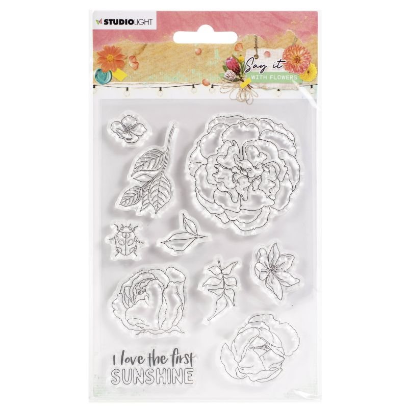 Acrylstempel: Studio Light - Say it with Flowers Nr. 527