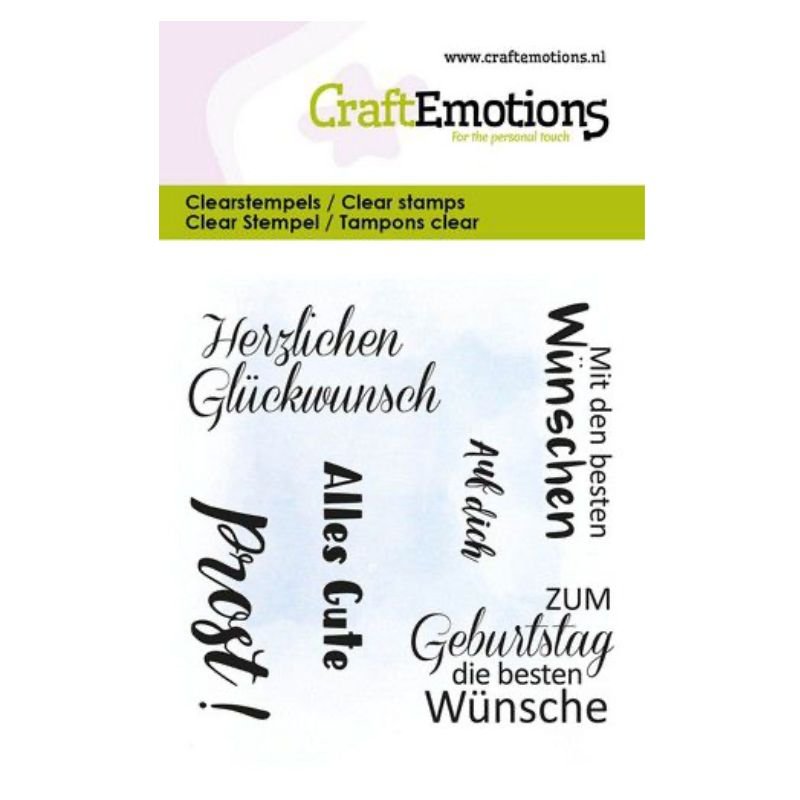 Acrylstempel: CraftEmotions - Alles Gute - Prost