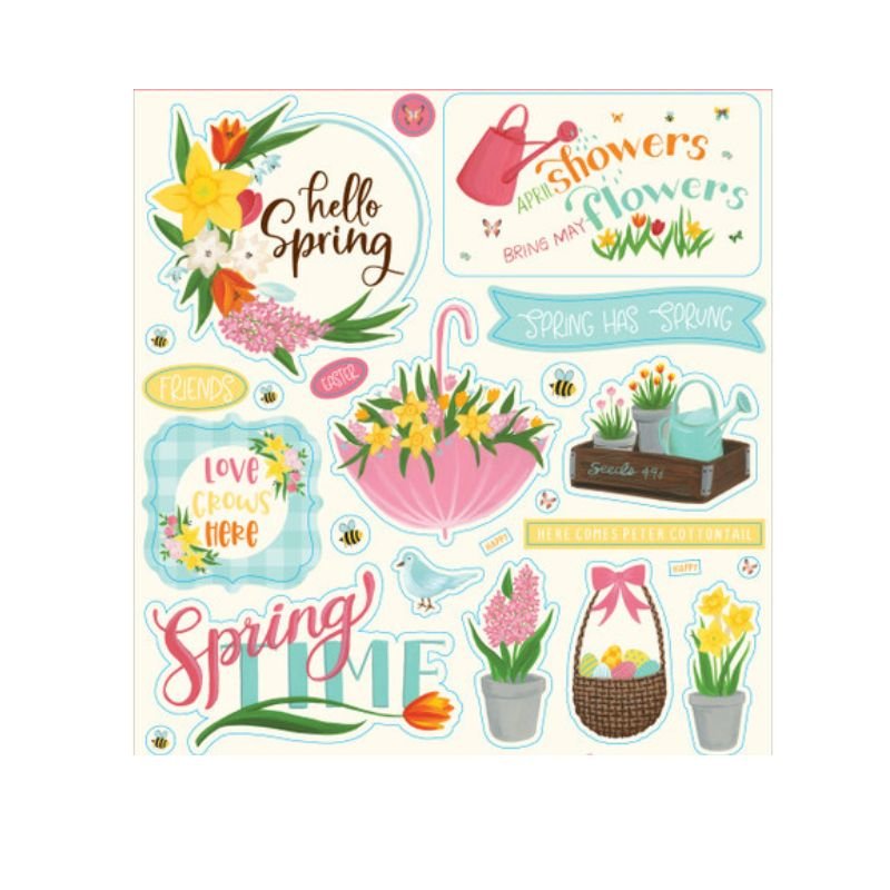 Chipboard-Aufkleber: Echo Park - I Love Spring – Bild 2