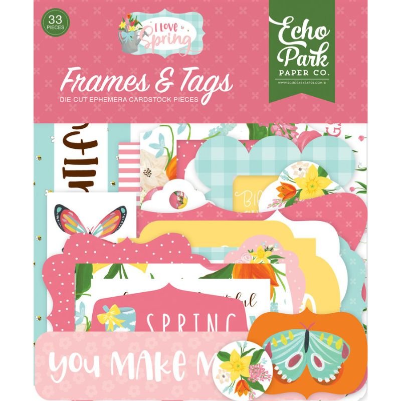 Stanzteile: Echo Park - I Love Spring - Frames & Tags