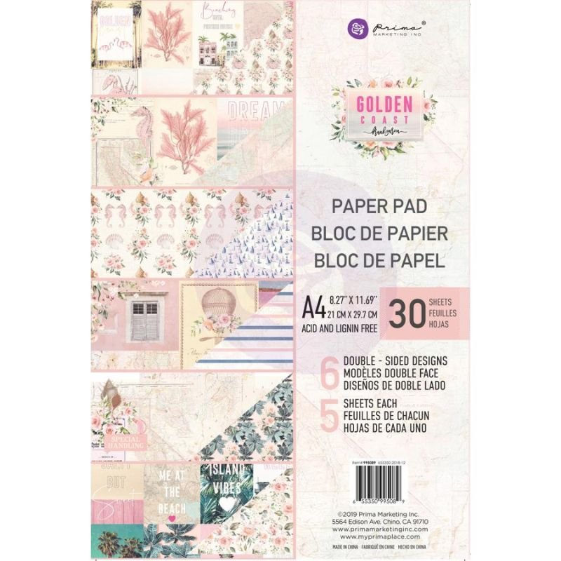 Papierblock: Prima Marketing - Golden Coast - A4