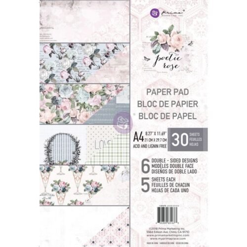 Papierblock: Prima Marketing – Poetic Rose – Paper Pad