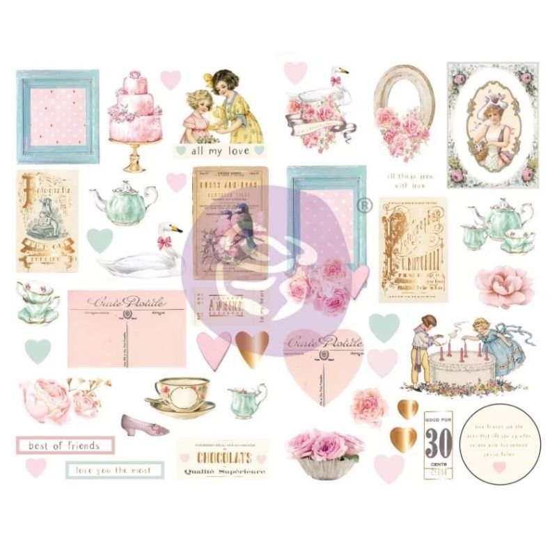 Aufkleber: Prima Marketing - With Love - Chipboards