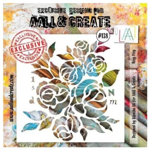 Schablone: AALL & Create – Stencil – Rosy Posy