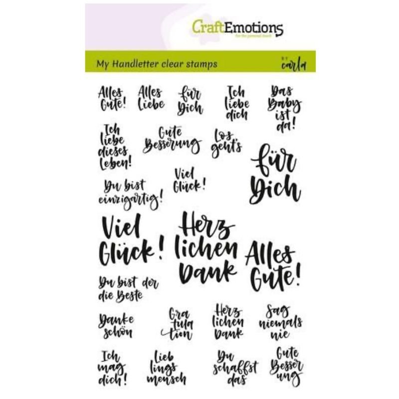 Acrylstempel: CraftEmotions - Handletter - Quotes Verschiedene