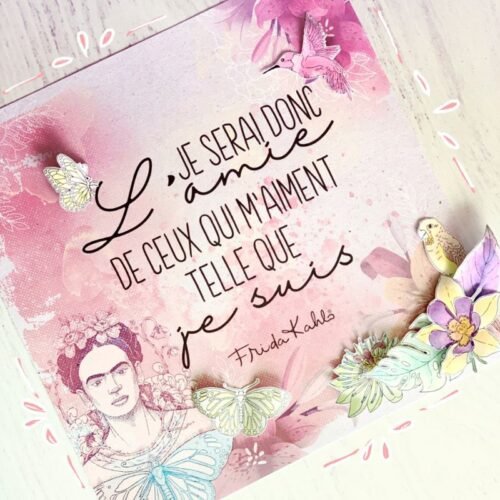 Acrylstempel: Love in the Moon – Frida Kahlo – Kolibris