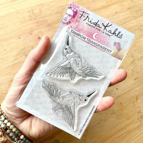 Acrylstempel: Love in the Moon – Frida Kahlo – Kolibris
