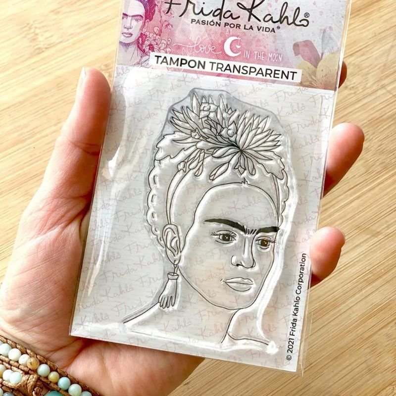 Acrylstempel: Love in the Moon - Frida Kahlo - Die schöne Frida