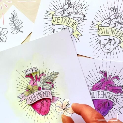Acrylstempel: Love in the Moon – Frida Kahlo – Viva La Vida