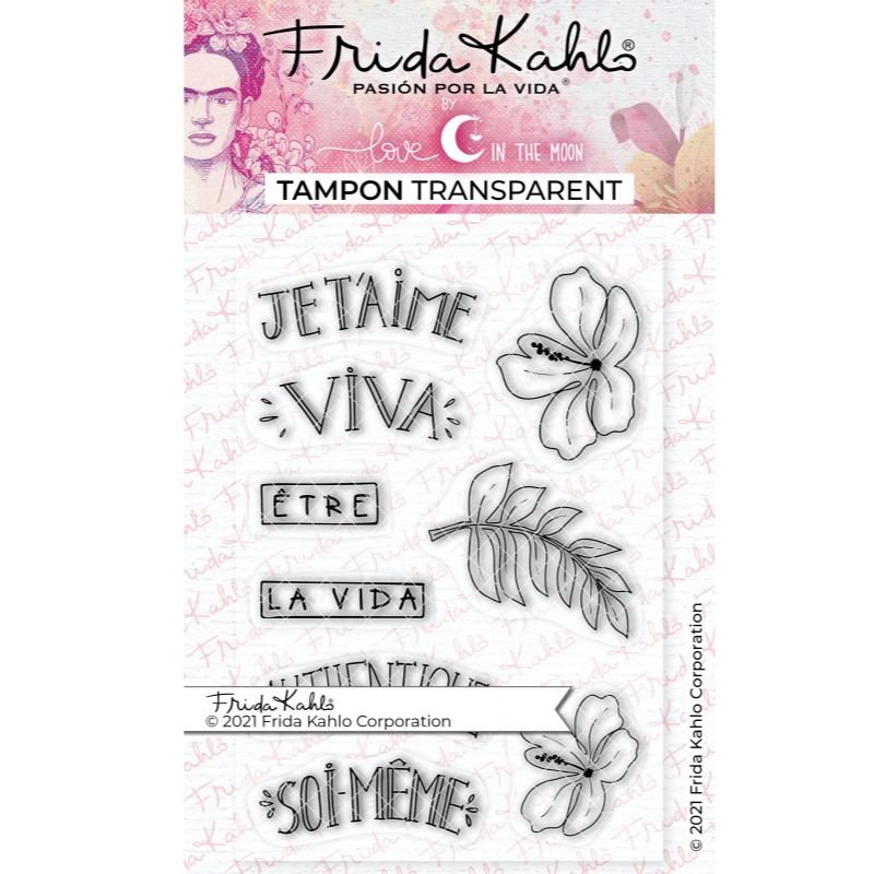 Acrylstempel: Love in the Moon - Frida Kahlo - Viva La Vida – Bild 5