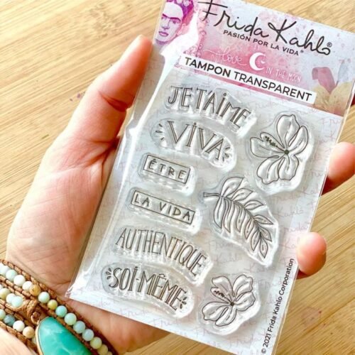 Acrylstempel: Love in the Moon – Frida Kahlo – Viva La Vida