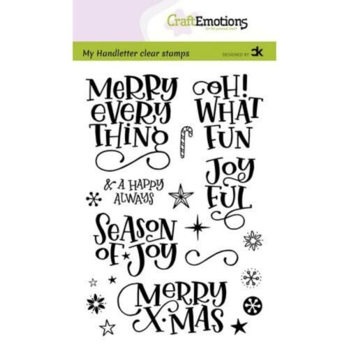 Acrylstempel: CraftEmotions – Handletter – Texte Weihnachten