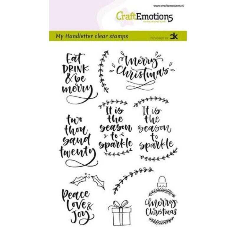 Acrylstempel: CraftEmotions - Handletter - Weihnachten 2