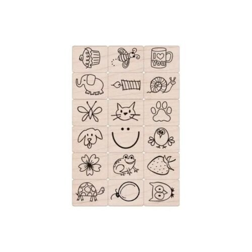 Gummistempel: Hero Arts – Ink ’n‘ Stempelset – Lustige Sachen