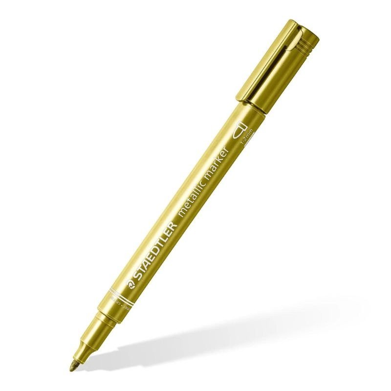 Filzstift: Staedtler®8323 - Metall Marker Blister - Gold-Silber-Weiss – Bild 4
