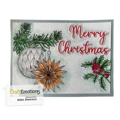 Acrylstempel: CraftEmotions – Weihnachtszweige Eukalyptus