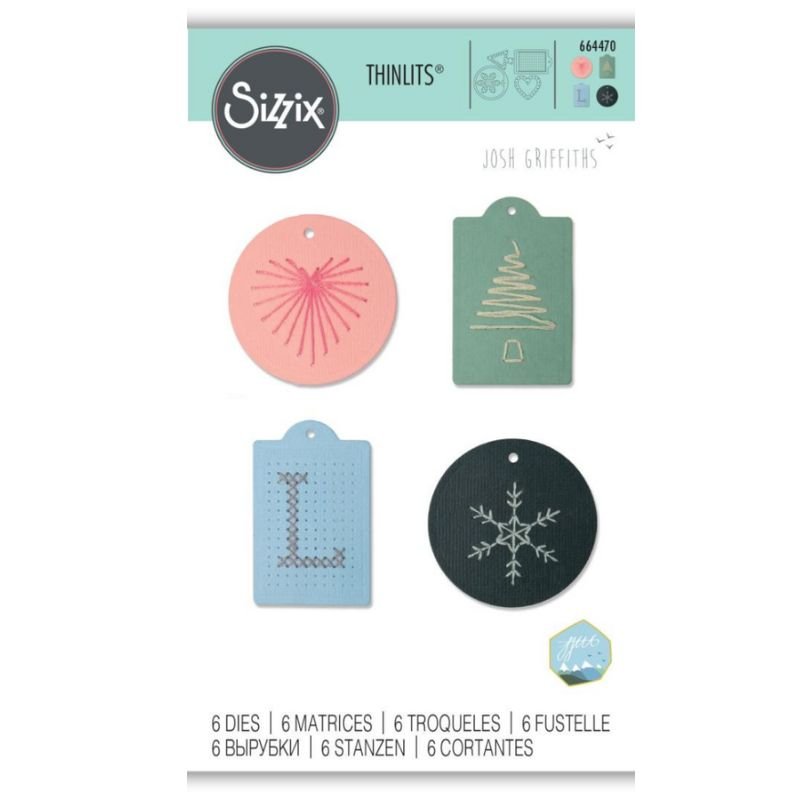 Stanzschablonen: Sizzix - Dies - Stitched Tags