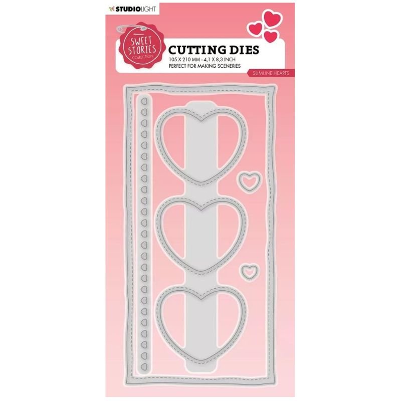 cutting Dies von studio light verpackung vorne. Herzen, Rahmen, Leiste