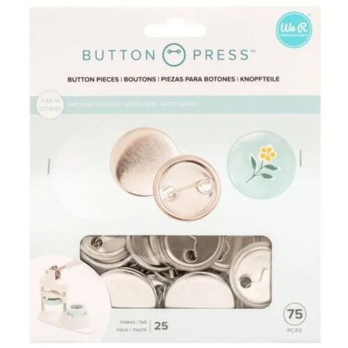 Nachfüllpackung: We R Makers – Button Presse – Buttonrohlinge – Ø37mm