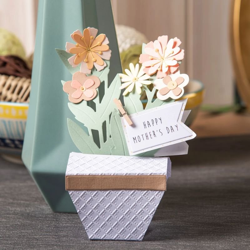 Stanzen-Set: Sizzix - Pop-Up Blumentopf – Bild 3