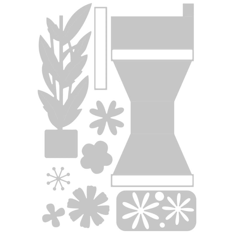 Stanzen-Set: Sizzix - Pop-Up Blumentopf – Bild 2
