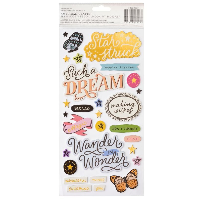 Aufkleber: Crate Paper - Moonlight Magic - Gold Foil Thickers – Bild 2