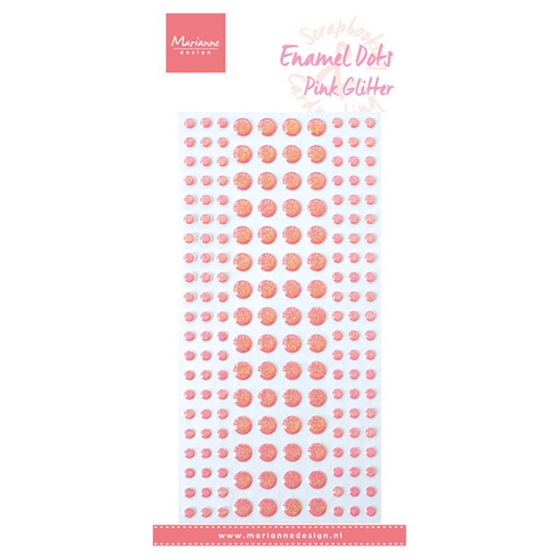 Klebepunkte: Marianne Design - Enamel Dots - Pink Glitzer