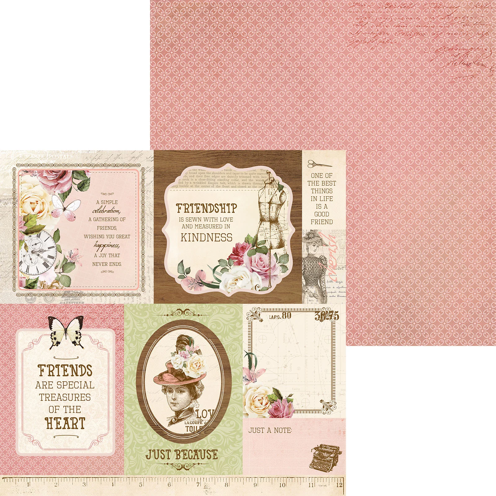 Designpapier: Kaisercraft - Mademoiselle Kollektion - Courture